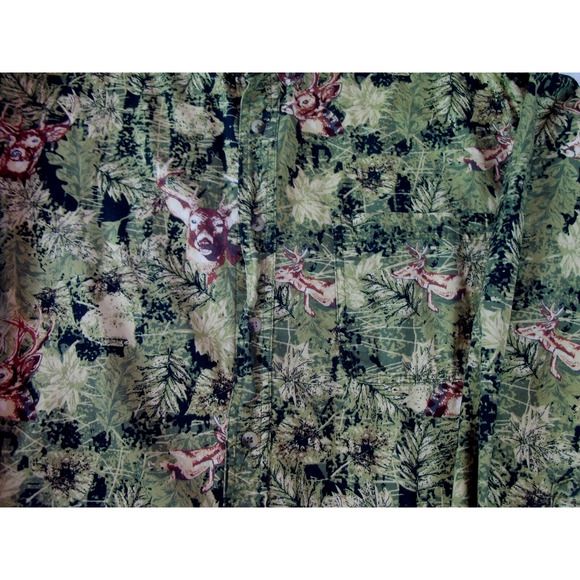 Field Tested by Outdoor Life Mens Size Large Button Shirt Deer Camo Long Sleeve - Picture 8 of 11